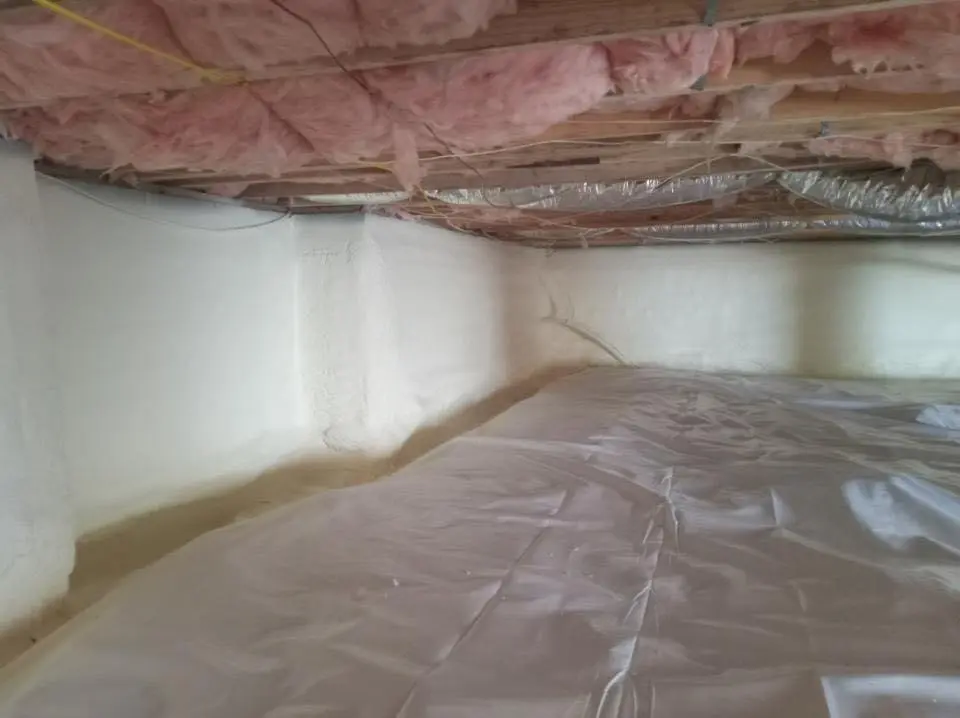 Crawl space encapsulation with closed-cell spray foam for Flat Roof Repair in Northvale